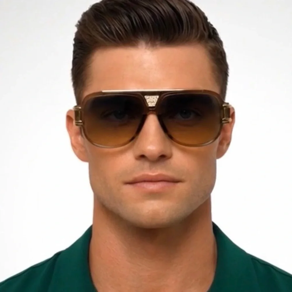 Sunglasses For MEn Hip Hop Streetwear Cholo Square Shades Outfit Rapper Eyewear